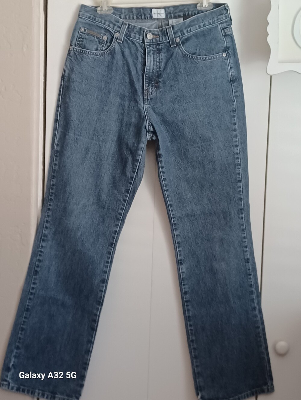 Vintage Calvin Klein 100% Cotton Boot Straight Leg 412 Jeans 10 × 32
